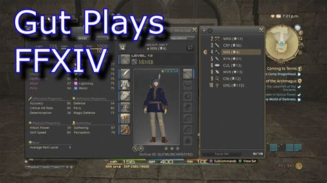 ff14 mining leveling chart.